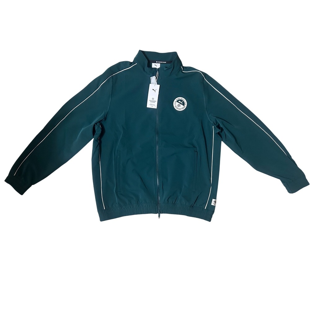 PUMA GOLF REIGNING CHAMP Mens XL Green New Track Jacket (26.5" x 16.5")